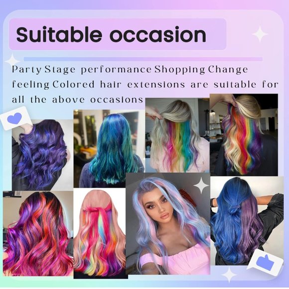 UGEAT 20" Tip Straight Human Hair Extensions 20G Itip - Blue NEW IN BOX - Picture 2 of 6